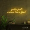 Girls Just Wanna Have Fun neon sign in golden yellow for teen rooms, dorm decor, and party walls.