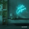 Hello Gorgeous neon sign (script font) in mint green for salons, vanity walls, and glam rooms.
