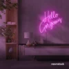 Hello Gorgeous neon sign (script font) in pink for salons, vanity walls, and glam rooms.