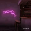 Wine bottle and glass neon sign in pink â€“ perfect for wine bars, restaurants, or kitchen wall decor.