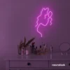 Abstract woman silhouette neon sign in pink for salons, studios, and feminine wall decor.