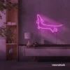 Dachshund dog neon sign in pink for pet decor and dog-themed wall art.