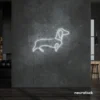 Dog neon sign in white – perfect LED wall decor for pet lovers and dog owners.