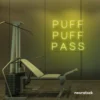 Puff Puff Pass neon sign in lemon yellow for man caves, smoking lounges, and garage walls.
