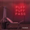 Puff Puff Pass neon sign in red for man caves, smoking lounges, and garage walls.