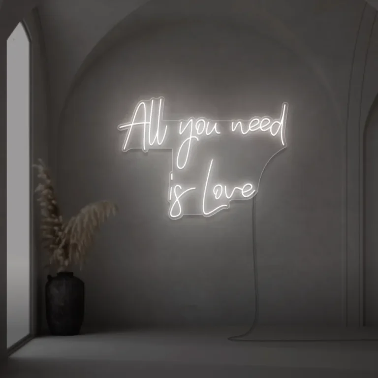 All You Need Is Love neon sign for weddings and Valentine's Day decor