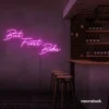 But First Boba neon sign in pink for bubble tea shops, cafés, and playful food decor.