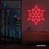 Red Geo Shape Neon Sign – Bold geometric design for contemporary home and office lighting.