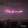 Happily Ever neon sign in baby pink for wedding decor