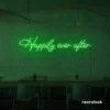 Happily Ever neon sign in deep green for wedding decor