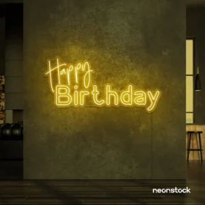 Happy Birthday Neon Sign – Party LED Wall Decor for Celebrations by Monster Neon's