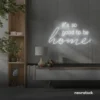 It's So Good To Be Home neon sign in white for entryways, living rooms, and cozy home decor.