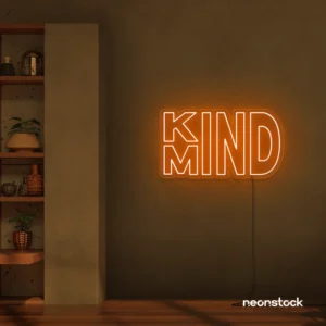 KIND MIND Neon Sign – Inspirational LED Wall Art by NeonStock