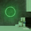 Full Circle neon sign in green for modern home and wall decor