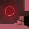 Full Circle neon sign in red for modern home and wall decor