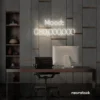 Mood CEO neon sign in neutral white for glam offices, boss babe rooms, and motivational decor.