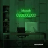 Mood CEO neon sign in deep green for glam offices, boss babe rooms, and motivational decor.