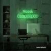 Mood CEO neon sign in green for glam offices, boss babe rooms, and motivational decor.
