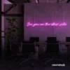 See You On The Other Side neon sign in pink for retro decor, gaming setups, and ambient lighting.
