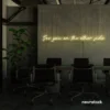 See You On The Other Side neon sign in warm white for retro decor, gaming setups, and ambient lighting.