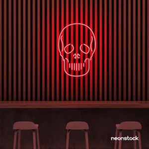 Skull Neon Sign – Bold LED Wall Light for Bars & Studios by NeonStock