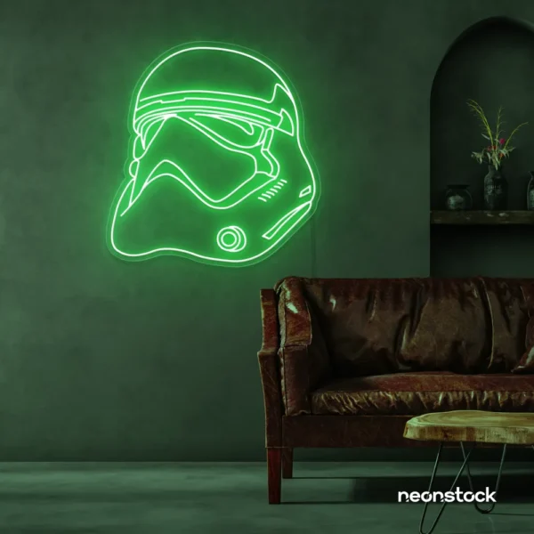 Finger heart neon sign in green for bedroom and dorm room decor