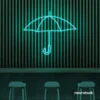 Umbrella neon sign in mint green for home decor, kids room, aesthetic lighting