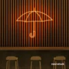 Umbrella neon sign in orange for home decor, kids room, aesthetic lighting