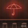 Umbrella neon sign in peachy pink for home decor, kids room, aesthetic lighting