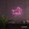 West Terrier neon sign in baby pink for dog lovers or pet-themed decor