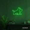 West Terrier neon sign in deep green for dog lovers or pet-themed decor