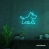 West Terrier neon sign in mint green for dog lovers or pet-themed decor
