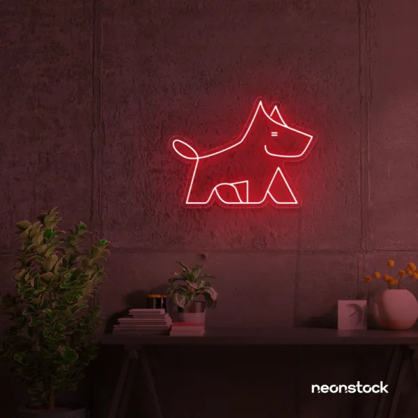 West Terrier neon sign in red for dog lovers or pet-themed decor